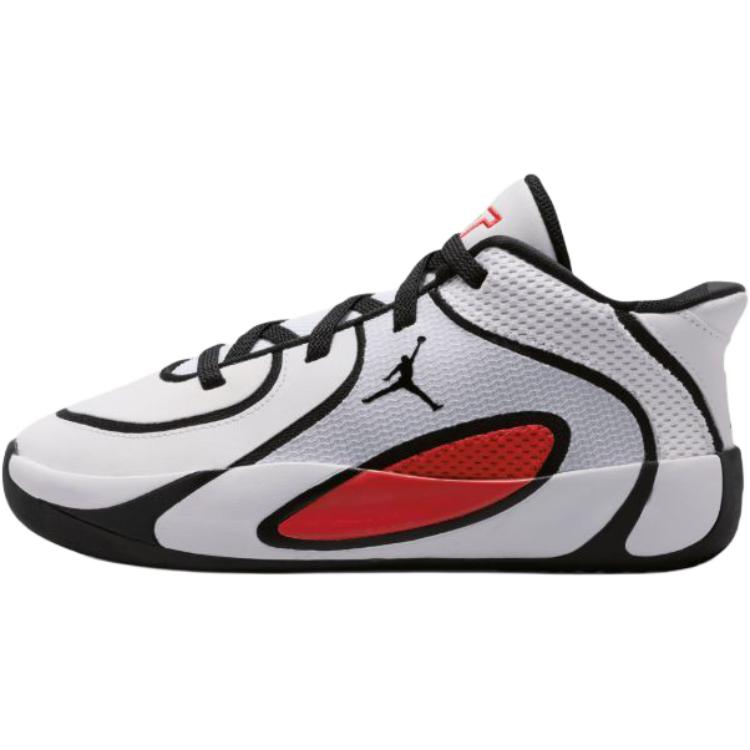 Jordan Детские баскетбольные кроссовки Tatum 4 Low White Black Red для детей от 3 до 7 лет HQ4610-101