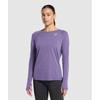 Gymshark Легкий бесшовный топ Vital Seamless 2.0 с длинными рукавами, функциональный фиолетовый меланжевый B4a8c Pb8h
