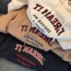 Fashion Fleece-lined Sweatshirt Unisex Streetwear Hoodie, Fleece-lined Retro Slogan Hoodie, Drawstring Hood with Kangaroo Pocket for Daily & Layering
