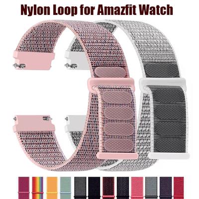 20/22 мм нейлоновая петля для Amazfit GTS4/2/3/3pro/2e/GTS2 Mini/GTR 4 42/47 мм/GTR 2e/stratos браслет для Amazfit Bip/U/S/lite