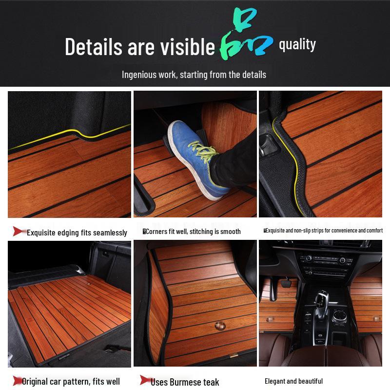 Тиковые деревянные коврики для пола для Volkswagen: Magotan, Jetta, Lavida, Lamando, Passat