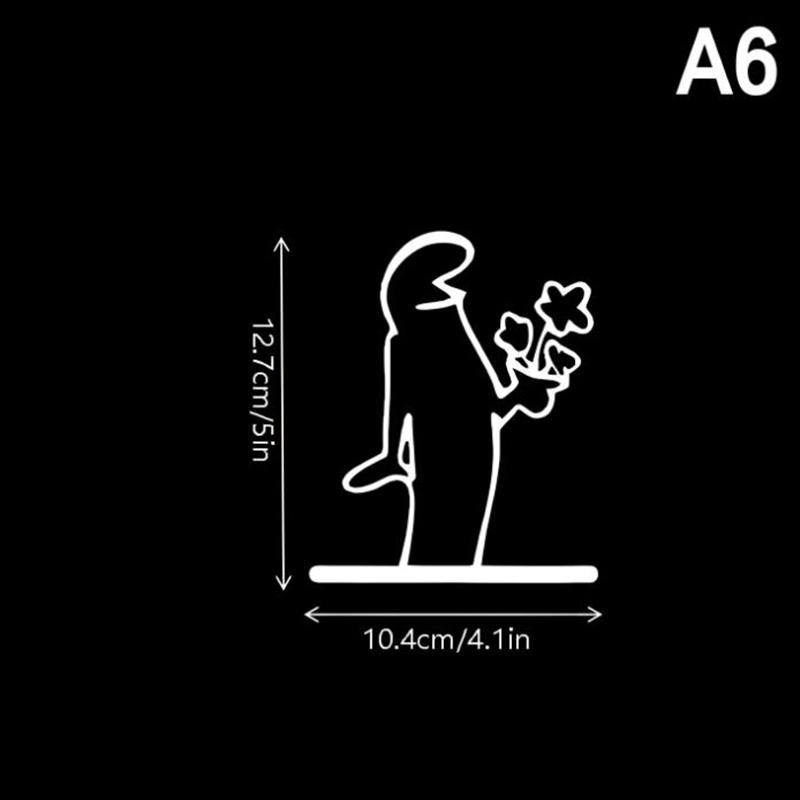 Minimalist La Linea Switch Sticker Cartoon Character Power Switch Decal Line Drawing Design Wall Decor For Home, Office, Cafe