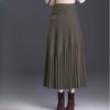Women's Knitted Pleated Skirt Autumn and Winter High Waist Thick Pleated Skirt Mid-length