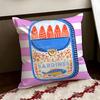 Cartoon SSardine CCan cute Cushion Cover Reversible Soft Durable Pillow Cover Home  Car MultiScene Use for Daily Comfort