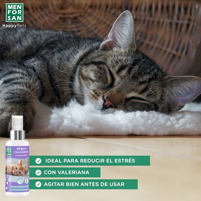 Spray apaisant - Menforsan - 60ml - Valeriane naturelle - Réduit le stress - Comportement calme