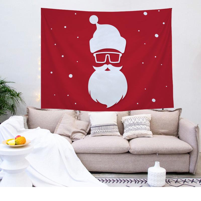 Hippie Christmas Home Decor Tapestry Santa Art Tapestry Bedroom Living Room Wall Decor Backdrop Cloth