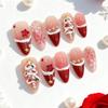 24 Pieces Of Christmas Wear Manicure, Snowflakes, Stars And Diamond Ornaments, Handmade Manicure Pieces