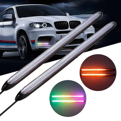 Светодиодная лампа указателя поворота, дневные ходовые огни, универсальная лампа 12 В с автоматическим последовательным переключением, белая, желтая, RGB цветная подсветка, автомобильные аксессуары