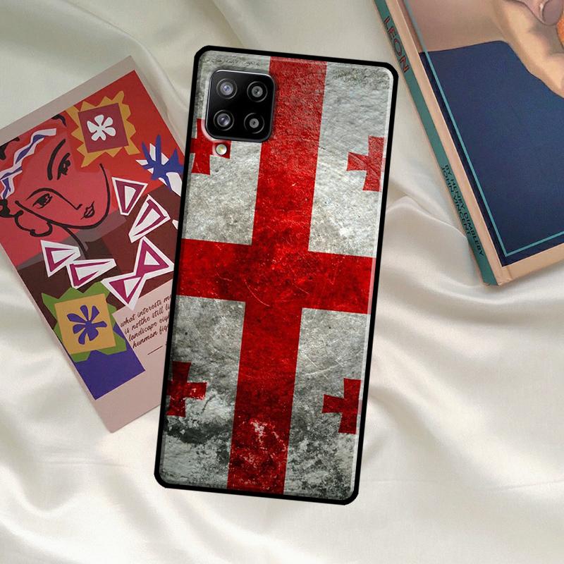 Кейс с флагом Грузии в стиле гранж для Samsung Galaxy A52 A32 A12 A33 A06 A16 A26 A36 A56 A15 A53 A13 A34 A54 A14 A35 A55