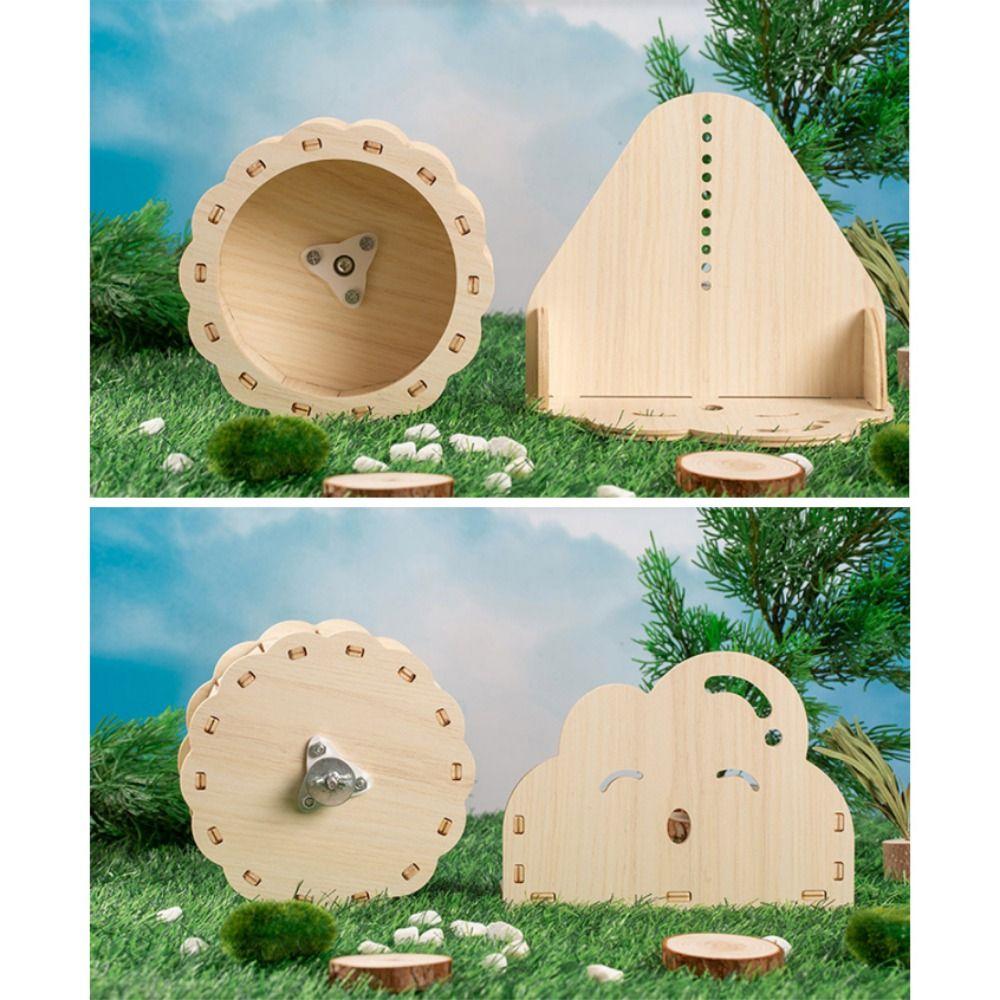 Slient Hamster Exercise Wheel Adjustable Height Rat Race Track Toy for Exercising