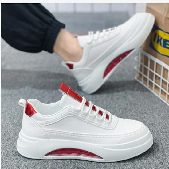 Мужские модные белые кроссовки Air Cushion — весенний стиль, дышащие, толстая подошва, повседневная обувь, увеличивающая рост