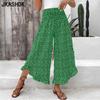 Женские модные повседневные брюки с принтом в горошек и высокой талией, брюки и капри