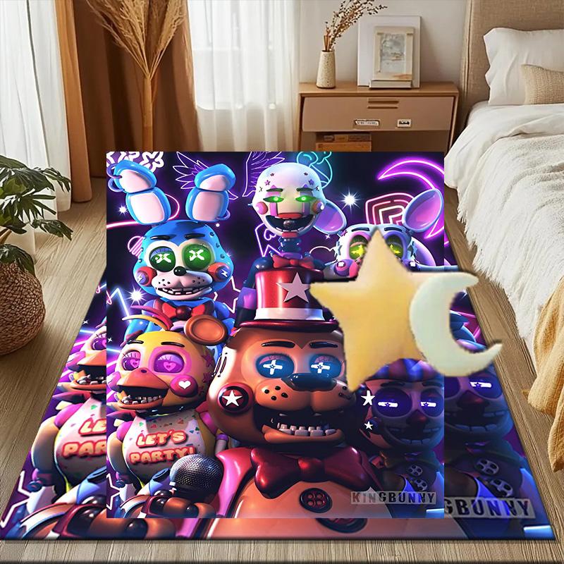 Коврик для пола Fnaf Horror Circus для гостиной, игровых комнат, офиса, спальни, офисный коврик с игривым дизайном, рождественские подарки для фанатов