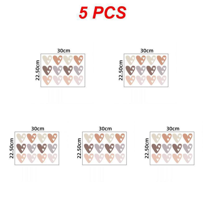 1~10 шт. Новые наклейки на стену в стиле бохо с сердечками, самоклеящиеся наклейки на стену, декоративные наклейки для детской спальни, домашнего декора, стены