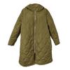 Women's Down Coats - Winter Women Jacket Hooded Mid Length Coat Loose Rhombus Texture Thin Padded Zip Up Long Sleeves For Work School Daily Fall