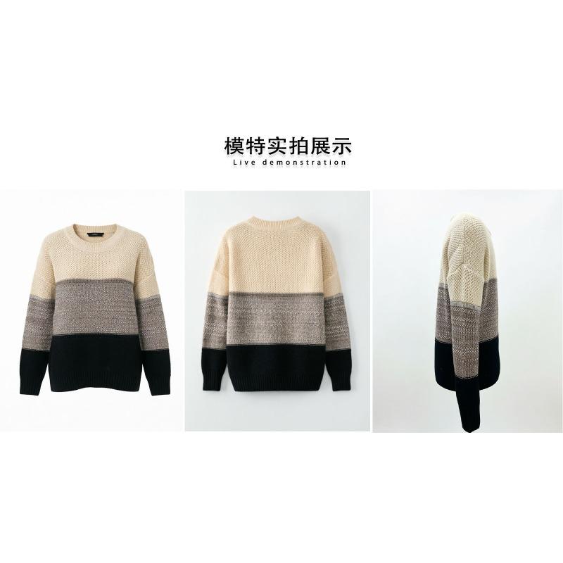 Women S Casual Loose Fit Pullover Crew Neck Knit Sweater