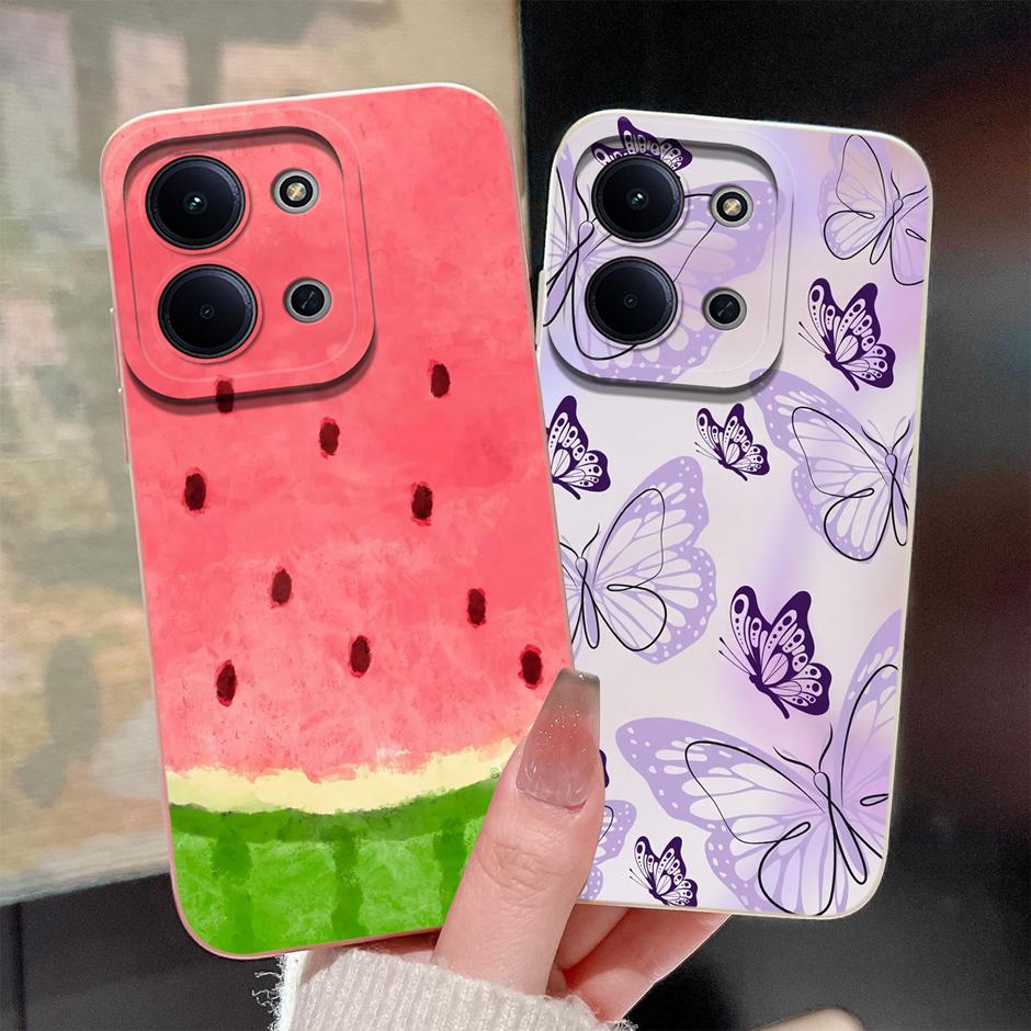 Для Xiaomi Poco C85 C85X C75 C71 C65 Чехол Милый Котенок Вишневая Капля Ударопрочный Пылезащитный Мягкая Задняя Крышка Для PocoC85X PocoC71 Capa