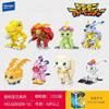 SEMBO Digimon Building Blocks Anime Agumon Gabumon Gabumon Palmon Small Particle Assembled Toys Model Ornament Children's Gift