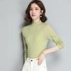 Women's Thin Wool Sweater - 2022 Spring/Autumn, Long-Sleeve Knitted Top with Half-High Collar