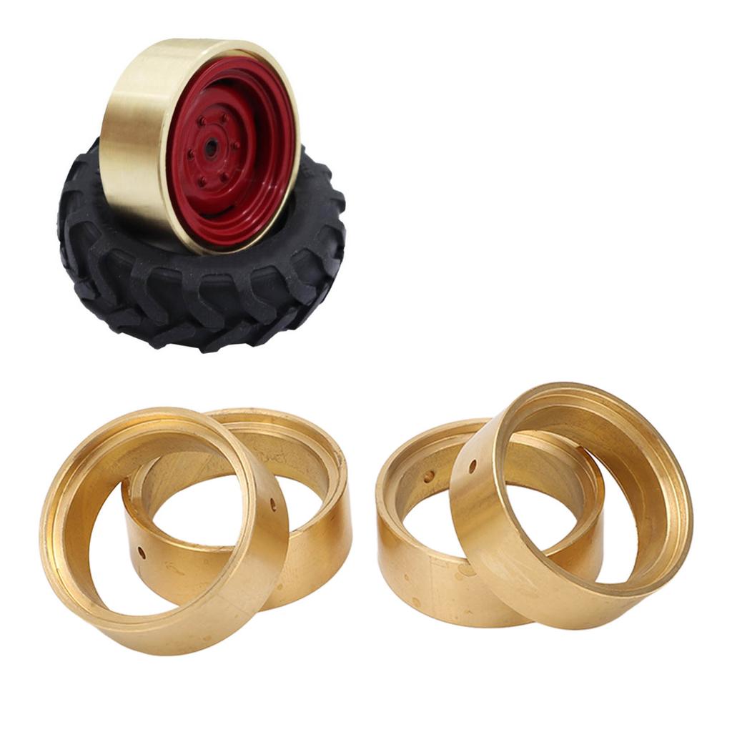 4 шт. Латунные грузики для колес RC, зажимное кольцо-противовес для колес Beadlock для FMS 1/18 1/24 FCX24