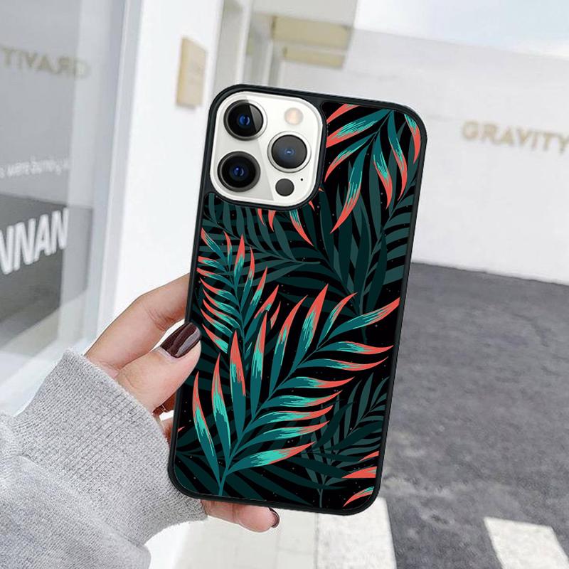 Retro Flower Leaves Graffiti Phone Case For iPhone 17 Air 15 16 Cover  11 13 14 Pro Max 12 Plus Max Fundas