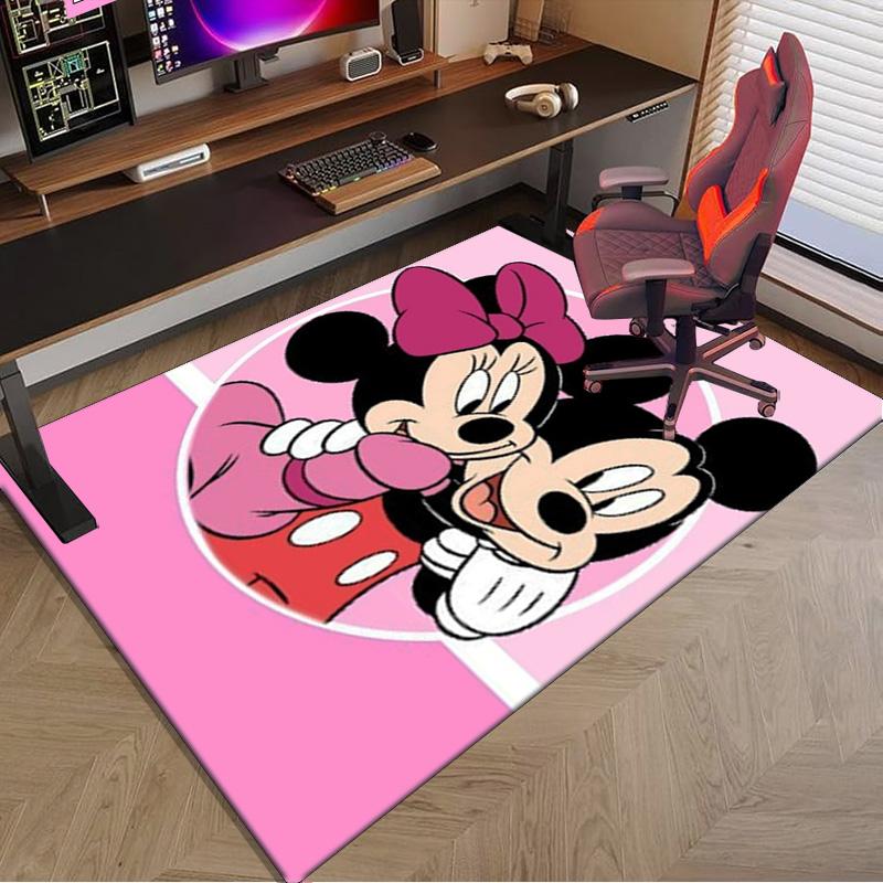 Pink Mouse Artwork Printed Area Rug for Office, Chair Rug, Decorative Carpet Floor Mat, Large Size Fan gifts Christmas gifts