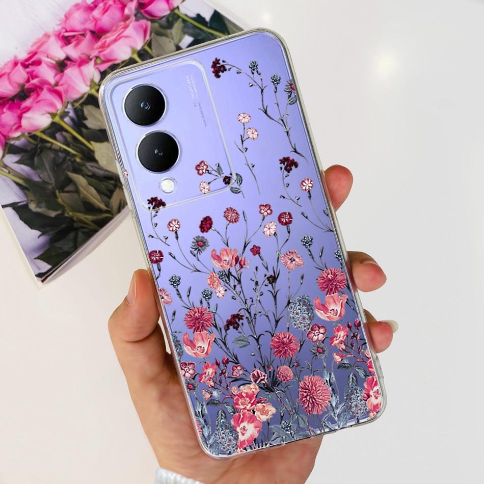 For Vivo Y17s Case 2023 Elegant Pattern Soft Silicone TPU Phone Back Cover For Vivo Y17s 4G VivoY17s Y 17S Bumper