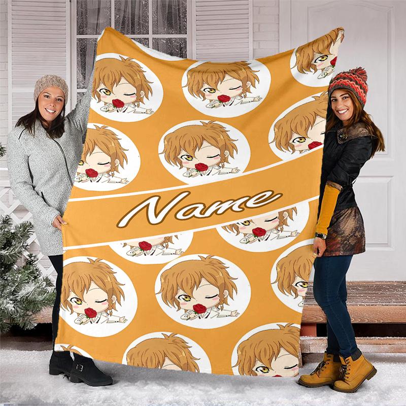 Personalized Custom Name Blanket - Tsukasa Tenma Print Design,Blanket for Sofa,Bed,Travel,Camping - Soft and Warm, Great Gift