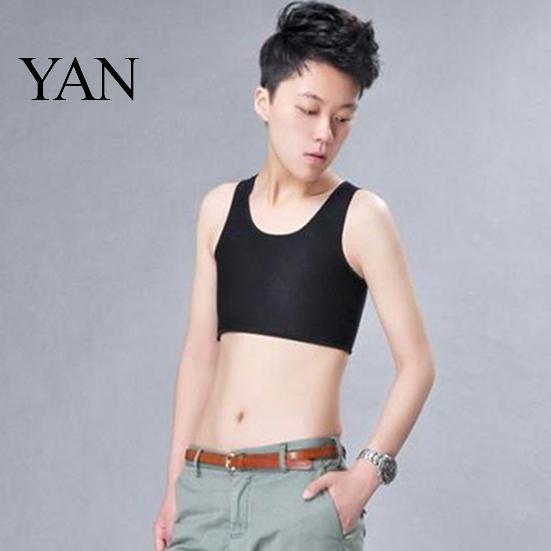 Short Corset Vest Washable Prevent Sagging Acrylic Fiber Lesbian Chest Breast for Summer