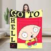 Families Iconic Stewie Griffin Family Guys Blankets  Airplane Travel Flannel Throw Blanket For Outdoor Warm Soft Bedspread Gift