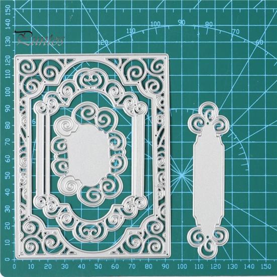 2 шт. фоновая рамка для резки штампов DIY скрапбук бумажные карты изготовление трафаретной формы