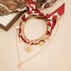 Leopard Print Conch Starfish Necklace Seashell Beads Chain Choker Scarf Necklace  Gold Jewelry