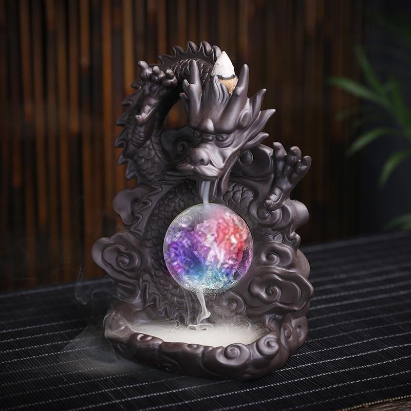 Курильница с обратным потоком, креативная керамическая настольная декоративная печь для ароматерапии, ветрозащитный держатель для благовоний