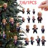 Дональд Трамп Рождественское украшение 2D Акриловый мультяшный Трамп Подвеска Забавный Дональд Трамп Подвеска для рождественской елки Декор для дома и автомобиля