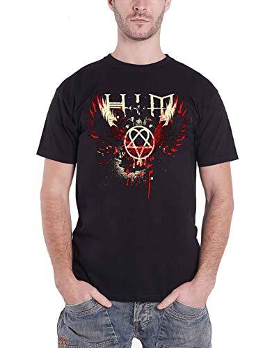 Him Unisexs Wings Splatter Short Sleeve TShirt Black Large
