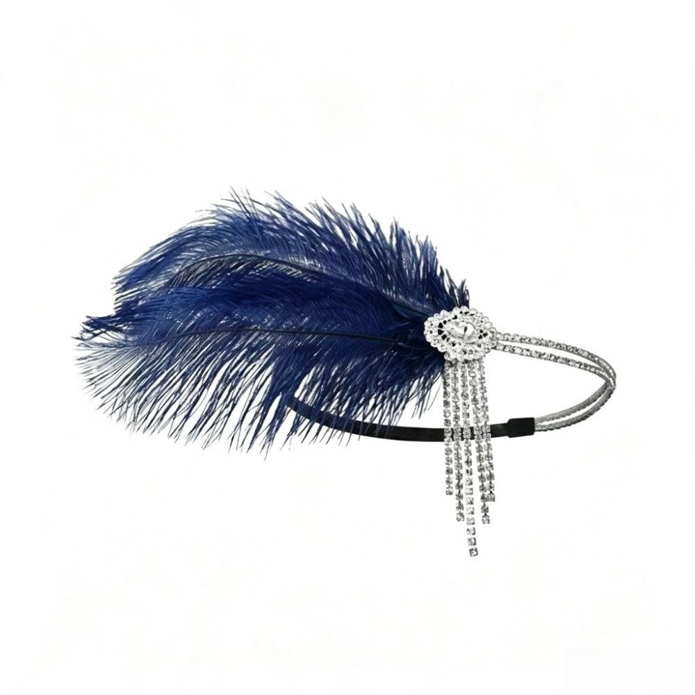 Vintage Feather Headband Retro Gatsby Headpiece Accessories Flapper Headband Wedding