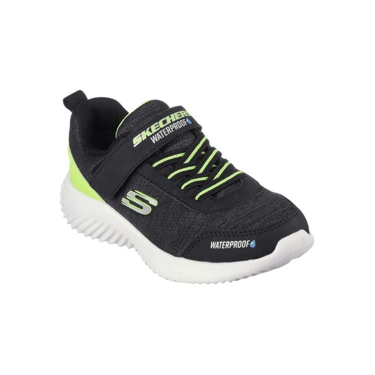 Skechers Удобные Универсальные Амортизирующие Прочные Низкие Беговые Кроссовки Детские кроссовки Черный Зеленый 403748L-BBLM