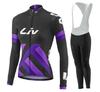Women's Team Long-sleeved Bicycle Cycling Suit Set Spring and Autumn Breathable Ring Law Cycling Suit  Autumn Breathable Cycling Suit Set
