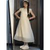 Gentle and Sweet Wind Small Flying Sleeve Dress Women's Summer New Small Loose Medium and Long Fairy Skirt