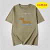 Fun Skateboarding Sausage Dog Printed Short Sleeved Tshirt With Funny Dog Pattern Unisex Casual Top
