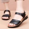 Women Ladies Mother Genuine Leather Shoes Sandals Flats Female Summer Soft Soled Casual Beach Shoes Size 35-41
