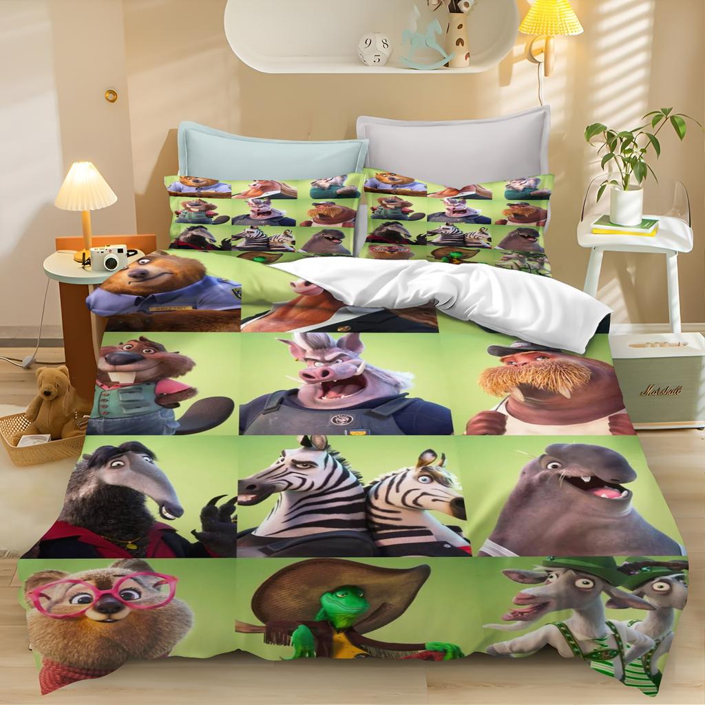 Zootopia 2 Judy Hopps Nick Wilde Duvet Cover Set Bedding Comforter Sets King Size 3D Children'S Bedding Set