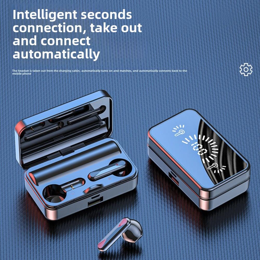 Bluetooth Headset TWS Wireless Mirror Digital Display Touch Charger In-ear Noise-cancelling Headset Factory