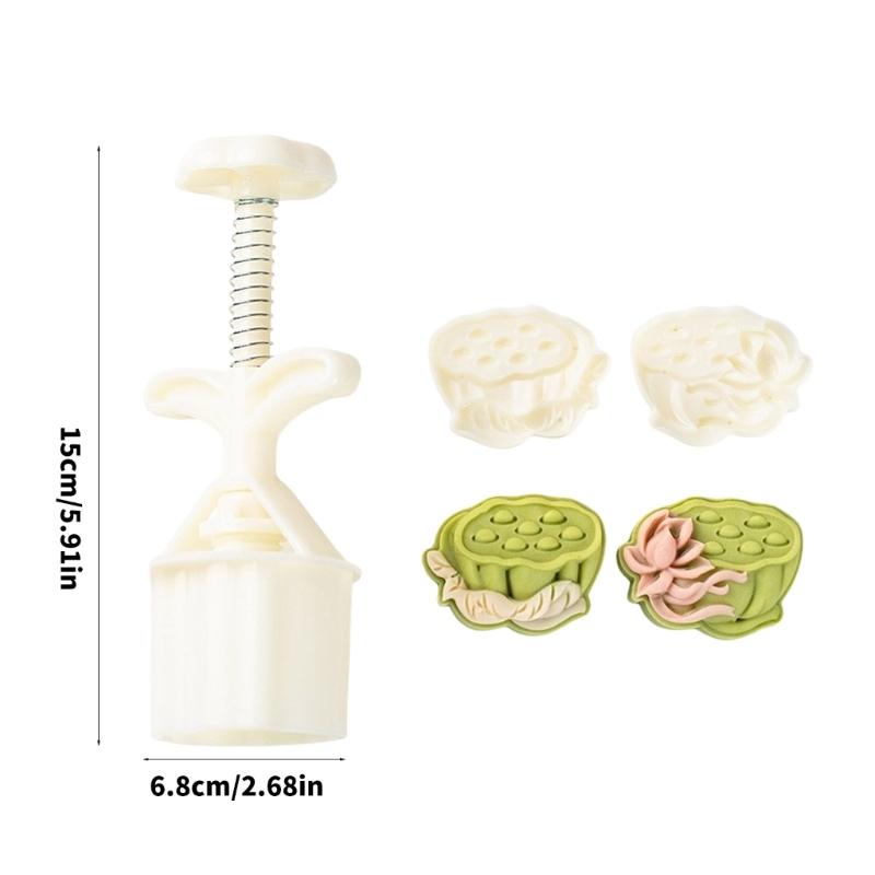 Flower Pattern Moon Cake Press Molds Cookie Stamps Chinese MidAutumn Moon Cake Maker Decorating Tool for Making Cookie