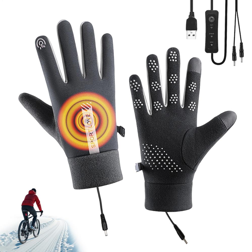 Electric Heated Gloves Flexible Control USB Powered Warm USB Heating Gloves Hand Warmers For Skiing Hiking Cycling Snowboarding