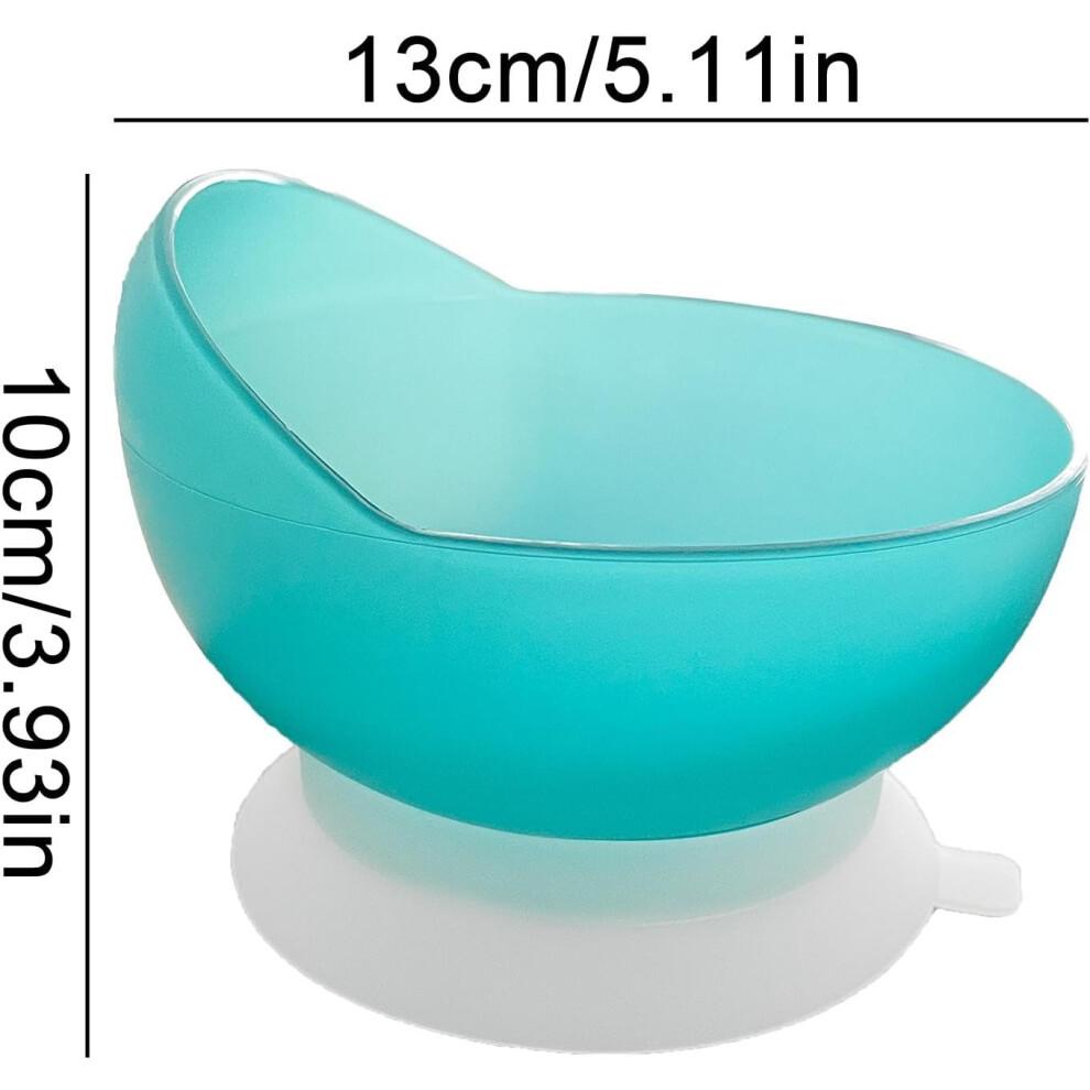 Adaptive Bowls with Non-Slip Suction Base for Self-Feeding, Microwave Safe Scooper Plates for Kids and Adults