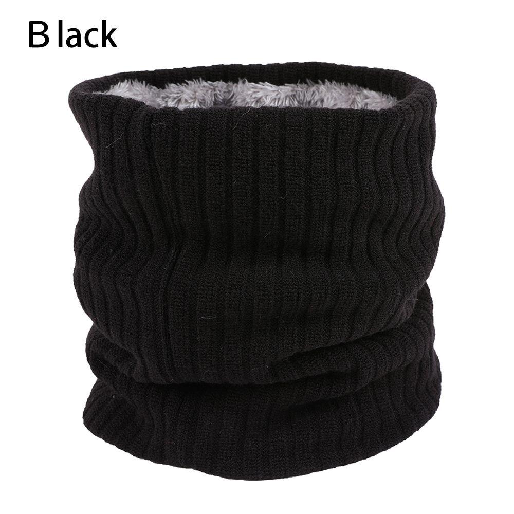 Collar Scarf Double-Layer Neck Warmer Circle Loop Scarves Winter Neck Gaiter Fleece Lined Scarf