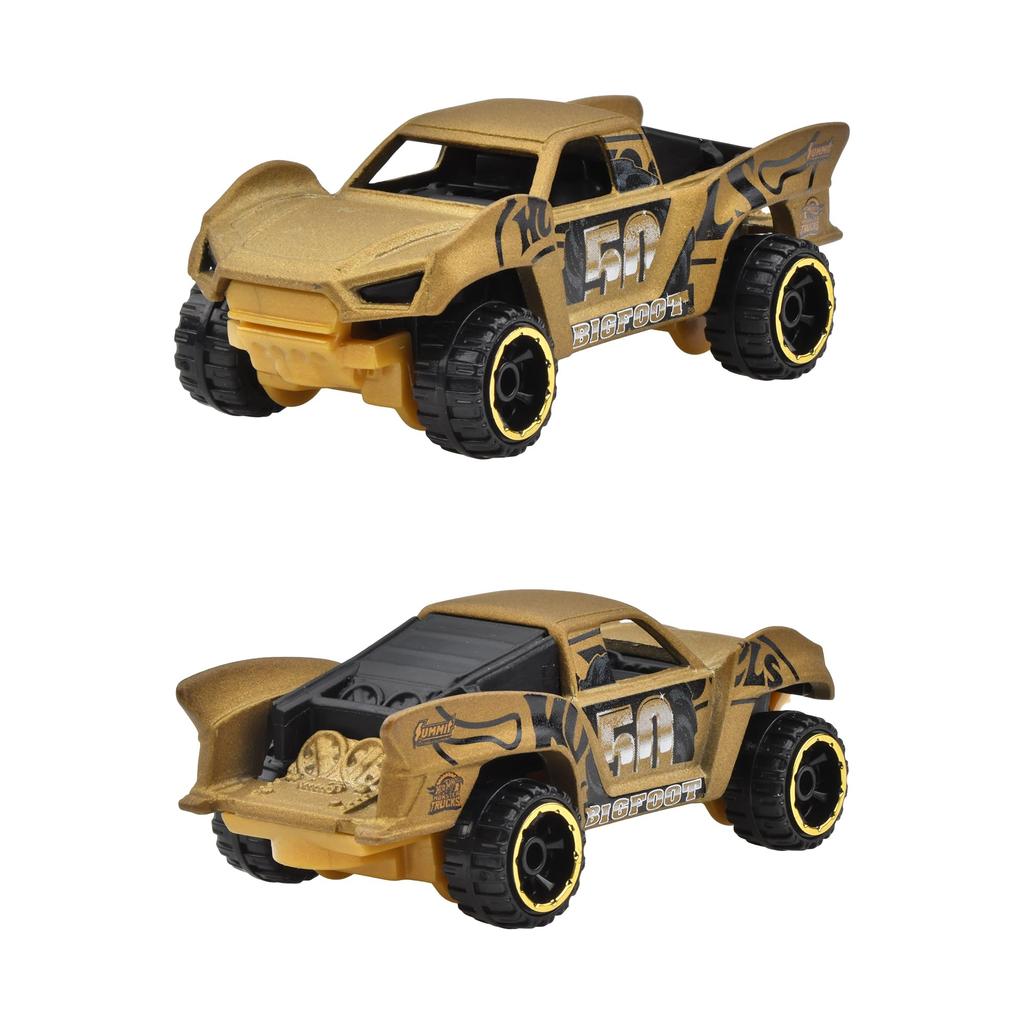 Hot Wheels Коллекция Чемпионов Монстр-Трак Bigfoot Включает 5 монстр-траков и 6 миниатюрных машинок Транспортные средства Возраст 3+ и Золотой Набор (11 всего).