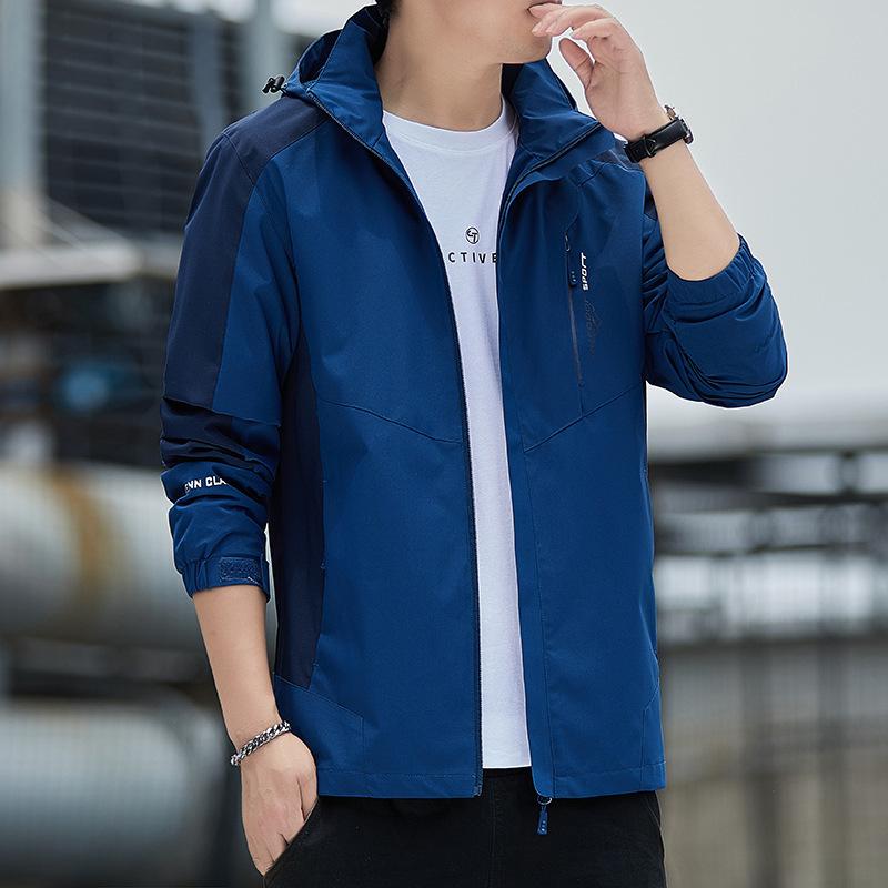Весна и осень мужская новая куртка для активного отдыха с капюшоном съемная водонепроницаемая ветрозащитная куртка мужская верхняя куртка