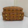 [Pre-Owned] Aren 24k Gold Plated Metal Accessories Monogram Print Removable Adjustable Webbing Coated Canvas Camera Bag Crossbody - Very Good #1DEG2A8